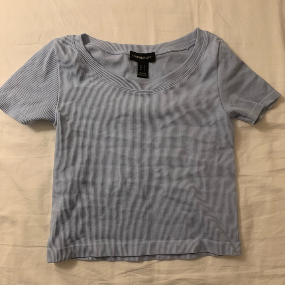 Streetwear Society Light Blue Ribbed Tee